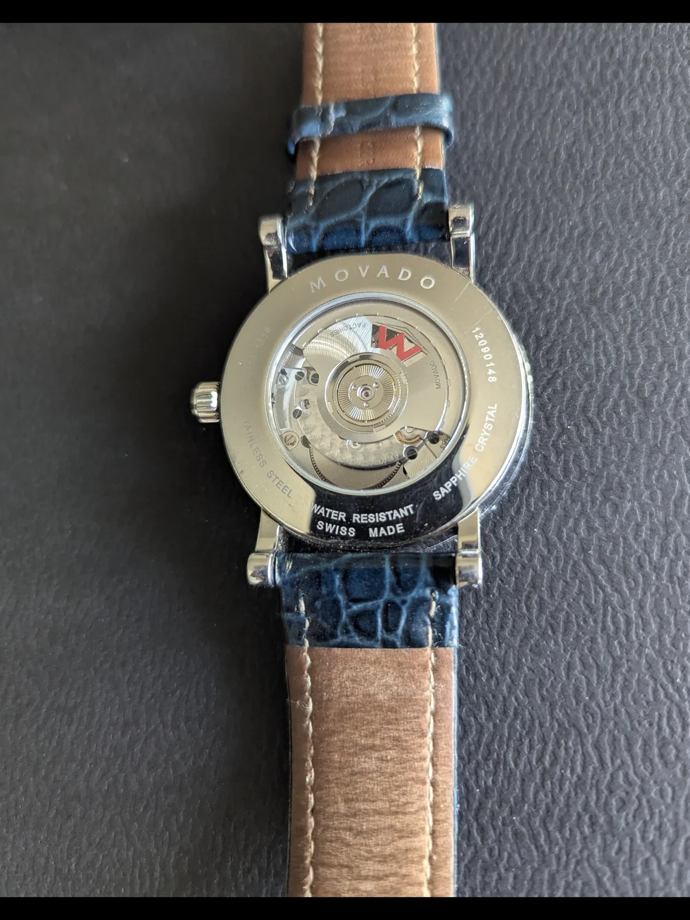 Movado Black Dial World Time Watch with DIAMOND Bezel